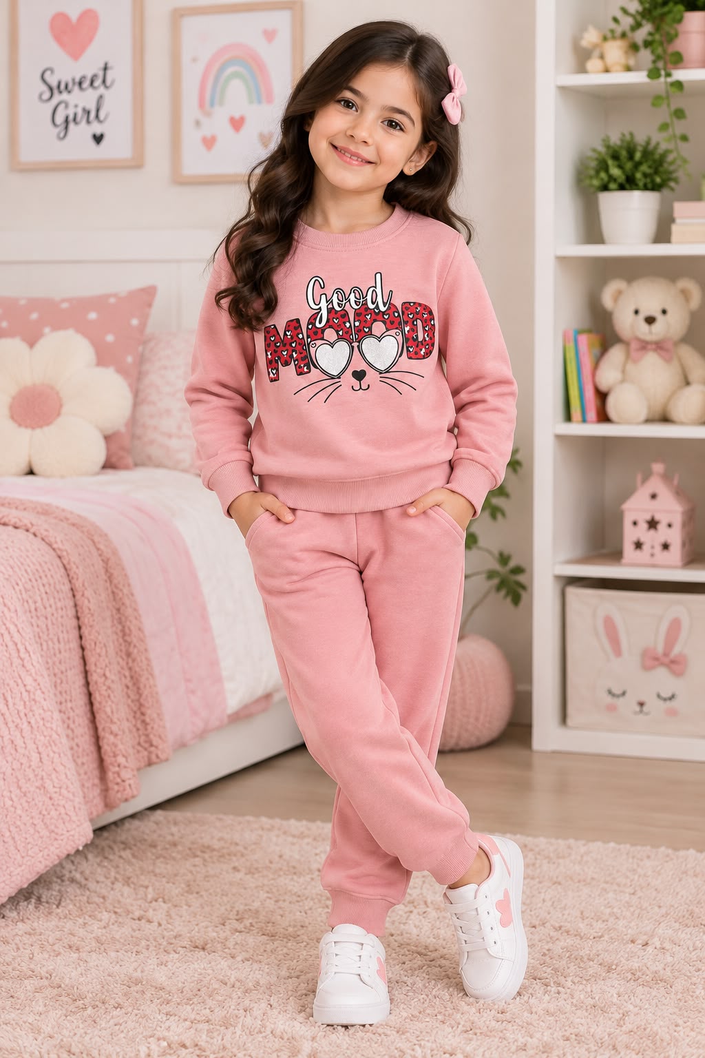 Girls Fleece Tracksuit